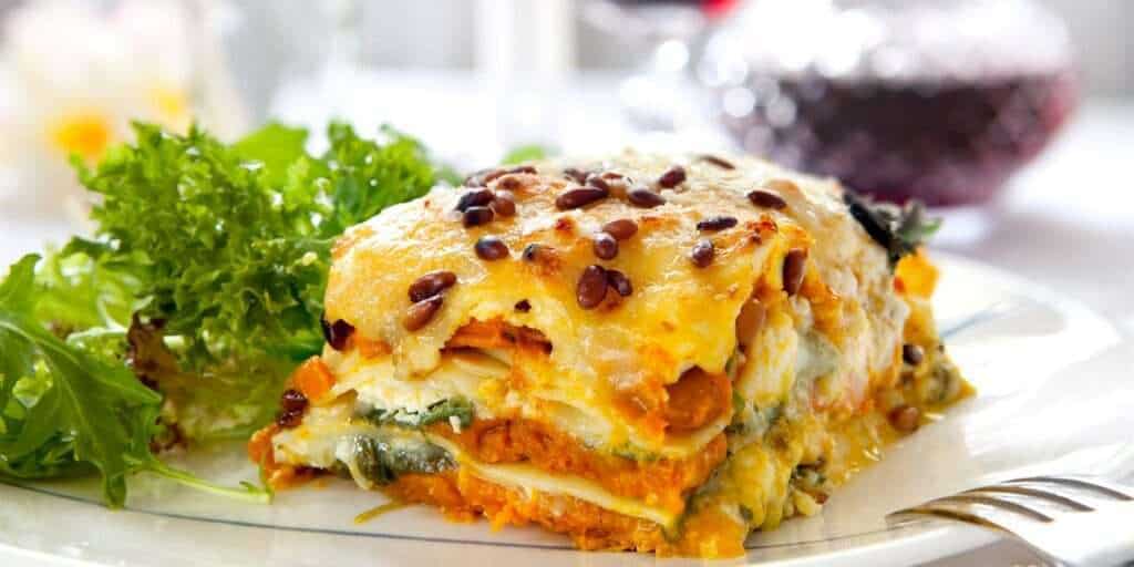 Delectable gourmet lasagna, gourmet private chef catering, fine dining, fresh ingredients, Melbourne, Sydney, Perth, Brisbane.
